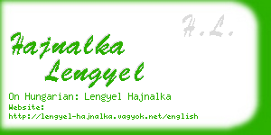 hajnalka lengyel business card